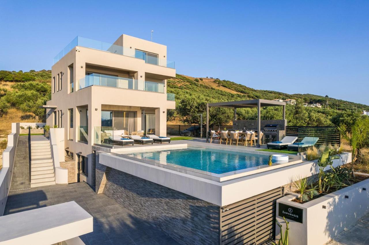 Villa Ekphrasis With Sea View And Jacuzzi Ravdhoúkha 외부 사진