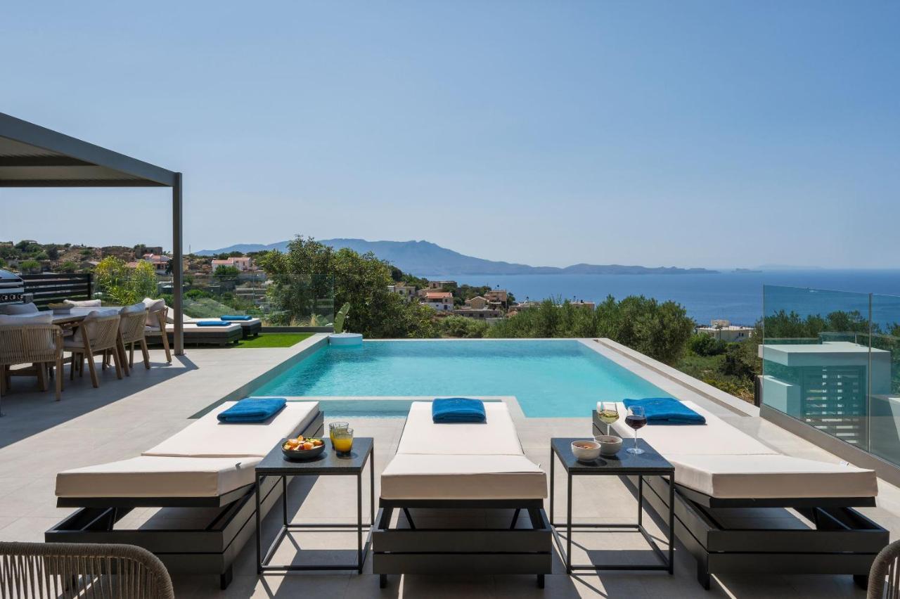 Villa Ekphrasis With Sea View And Jacuzzi Ravdhoúkha 외부 사진